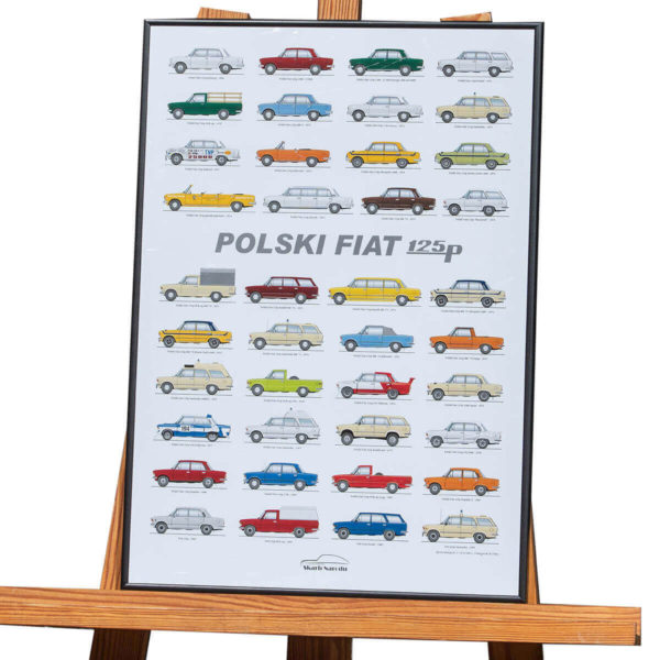 PLAKAT M - Polski Fiat 125p - rozmiar B3: 35cmx50cm