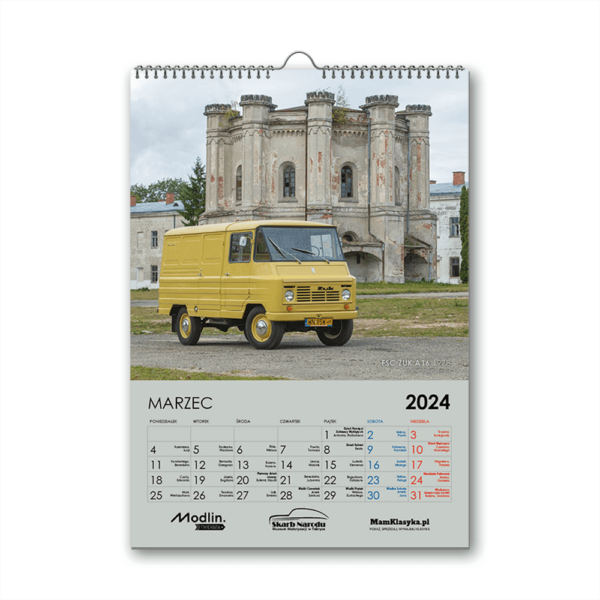 Kalendarz 2024 z klasykami motoryzacji Żuk